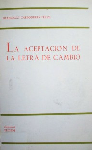 La aceptación de la letra de cambio