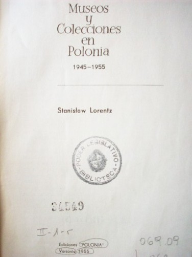 Museos y colecciones en Polonia 1945 - 1955