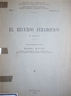 El recurso jerárquico