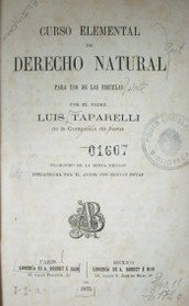 Curso elemental de derecho natural