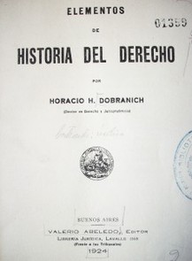 Elementos de historia del derecho