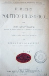 Derecho político filosófico