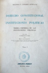 Derecho constitucional e instituciones políticas