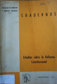 Estudios sobre la Reforma Constitucional