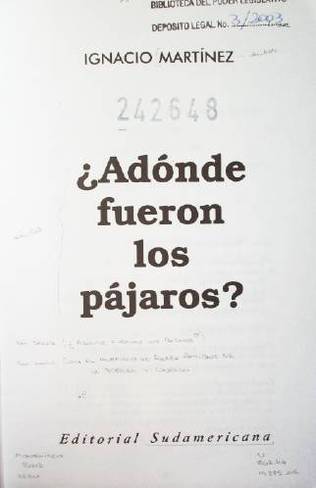 ¿Adónde fueron los pájaros?