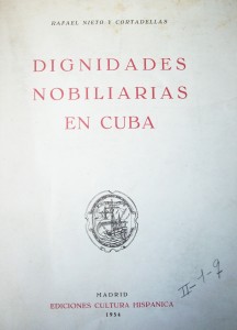 Dignidades nobiliarias en Cuba