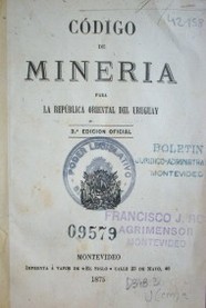 Código de Minería para la República Oriental del Uruguay
