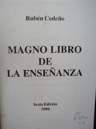 Magno libro de la enseñanza