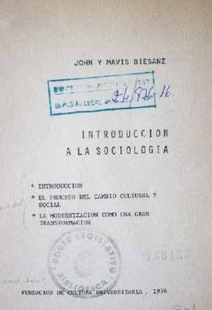 Introducción a la Sociología