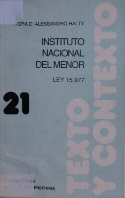 Instituto Nacional del Menor : ley 15.977