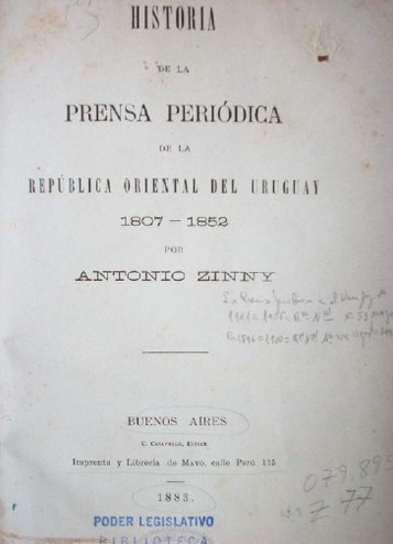 Historia de la prensa periódica de la República Oriental del Uruguay : 1807-1852