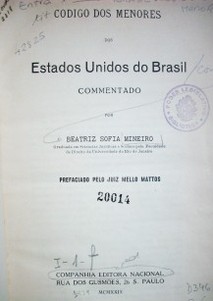 Código dos menores dos Estados Unidos do Brasil