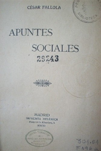 Apuntes sociales