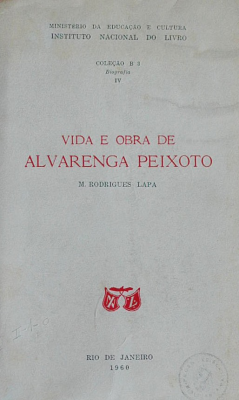 Vida e obra de Alvarenga Peixoto