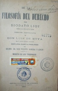 De la filosofía del derecho