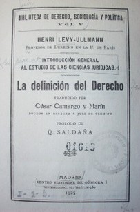 La definición del Derecho