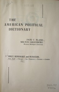 The american political dictionary
