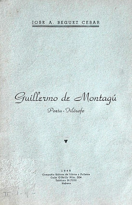 Guillermo de Montagú : poeta-filósofo