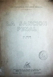 La sanción penal