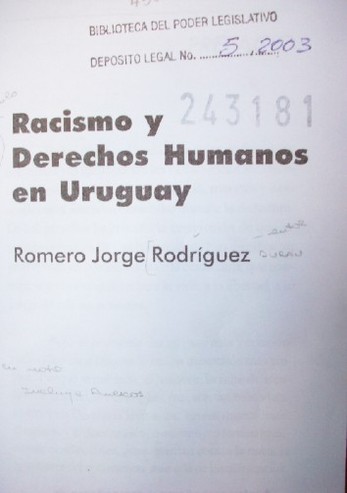 Racismo y derechos humanos en Uruguay