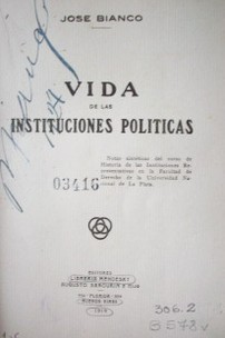 Vida de las instituciones políticas