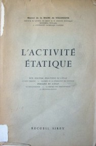 L'activité étatique