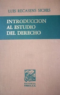 Introducción al estudio del derecho