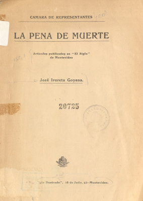 La pena de muerte : artículos publicados en "El Siglo" de Montevideo