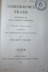 Tomorrow's trade problems of our foreign commerce