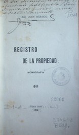 Registro de la propiedad : monografía