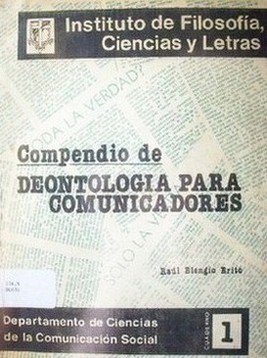 Compendio de deontología para comunicadores