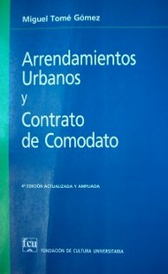 Arrendamientos urbanos y contrato de comodato