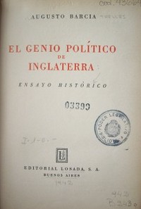 El genio político de Inglaterra : ensayo histórico