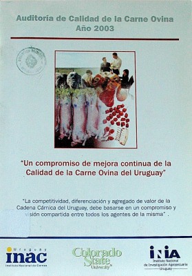 Auditoría de calidad de la carne ovina : año 2003