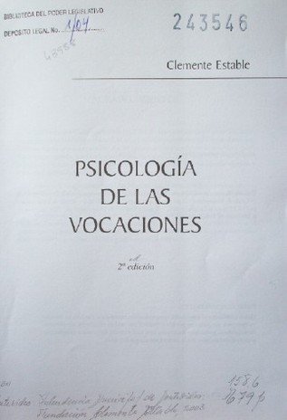Psicología de las vocaciones