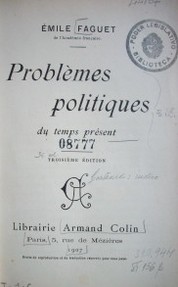 Problèmes politiques du temps présent