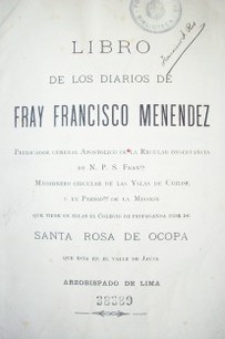 Diarios de Fray Francisco Menéndez