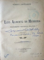 Luis Alberto de Herrera : monografía histórico-política