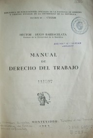 Manual de derecho del trabajo