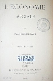 L'économie sociale