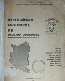 Intendencia Municipal de San José : análisis de los ingresos y egresos y de sus efectos sobre algunas variables internas fundamentales en el período 1968-1976