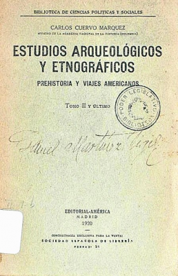 Estudios arqueológicos y etnográficos : prehistoria y viajes