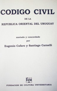 Código Civil de la República Oriental del Uruguay