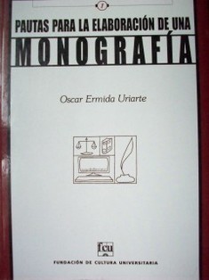 Pautas para la elaboración de una monografía