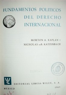 Fundamentos políticos del derecho internacional