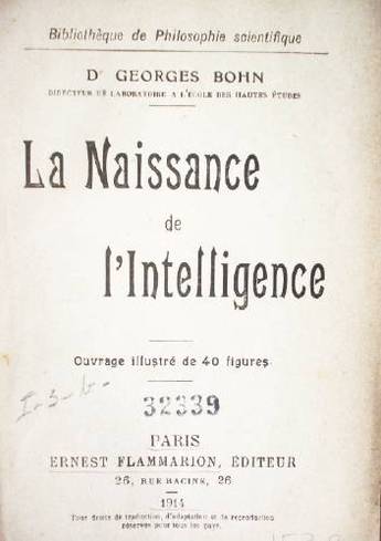 La Naissance de l'intelligence