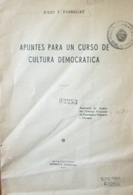 Apuntes para un curso de cultura democrática