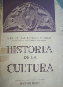 Historia de la cultura