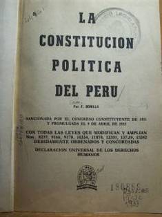 La constitución política del Perú