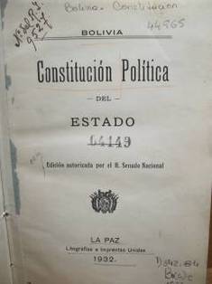 Constitución política del estado